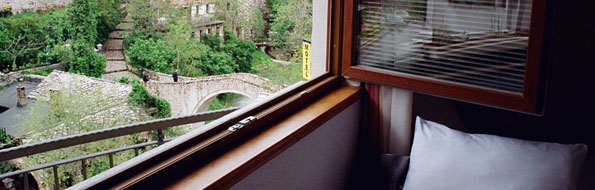 pogled iz sobe motel Deny u Mostaru
